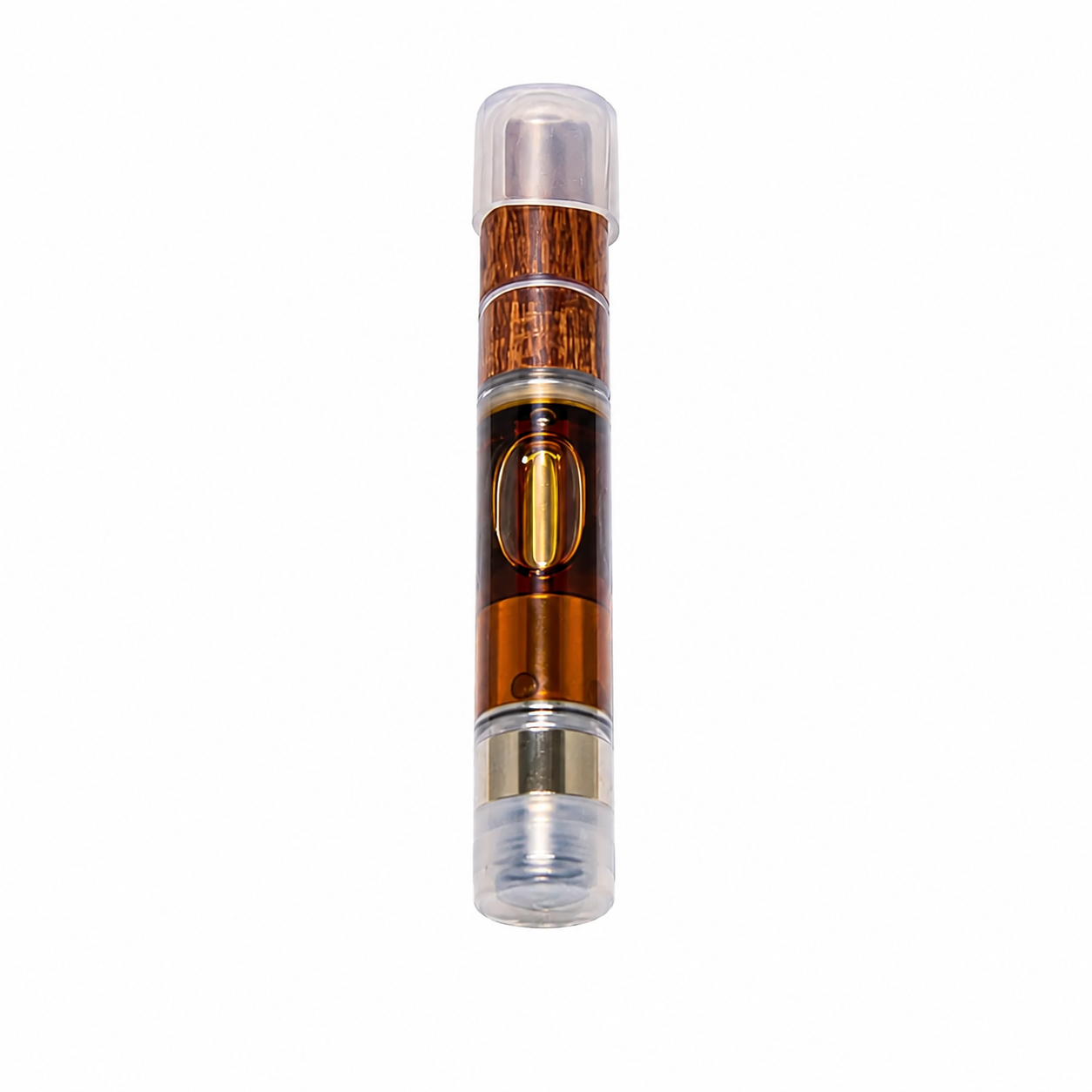 One milliliter eight hundred milligram clear glass oil cell with a ceramic heating tip