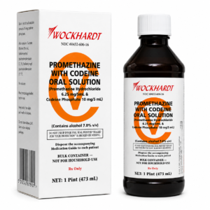 Wockhardt brand liquid amber suspension bottle with a secure closure cap